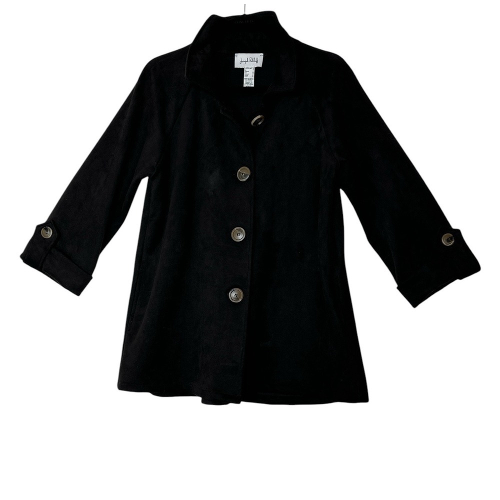 Joseph‎ Ribkoff Jacket Women Size 8 Black Long Sleeve Button Up Career Outdoor